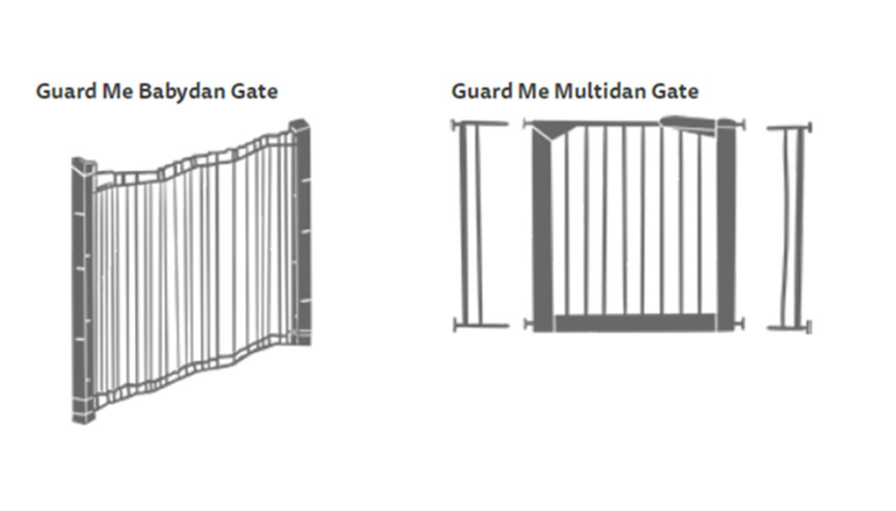 Child safety gate diagram.