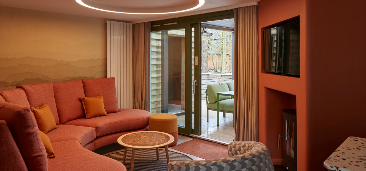 Open plan living room.