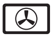 Circular heater fan icon.